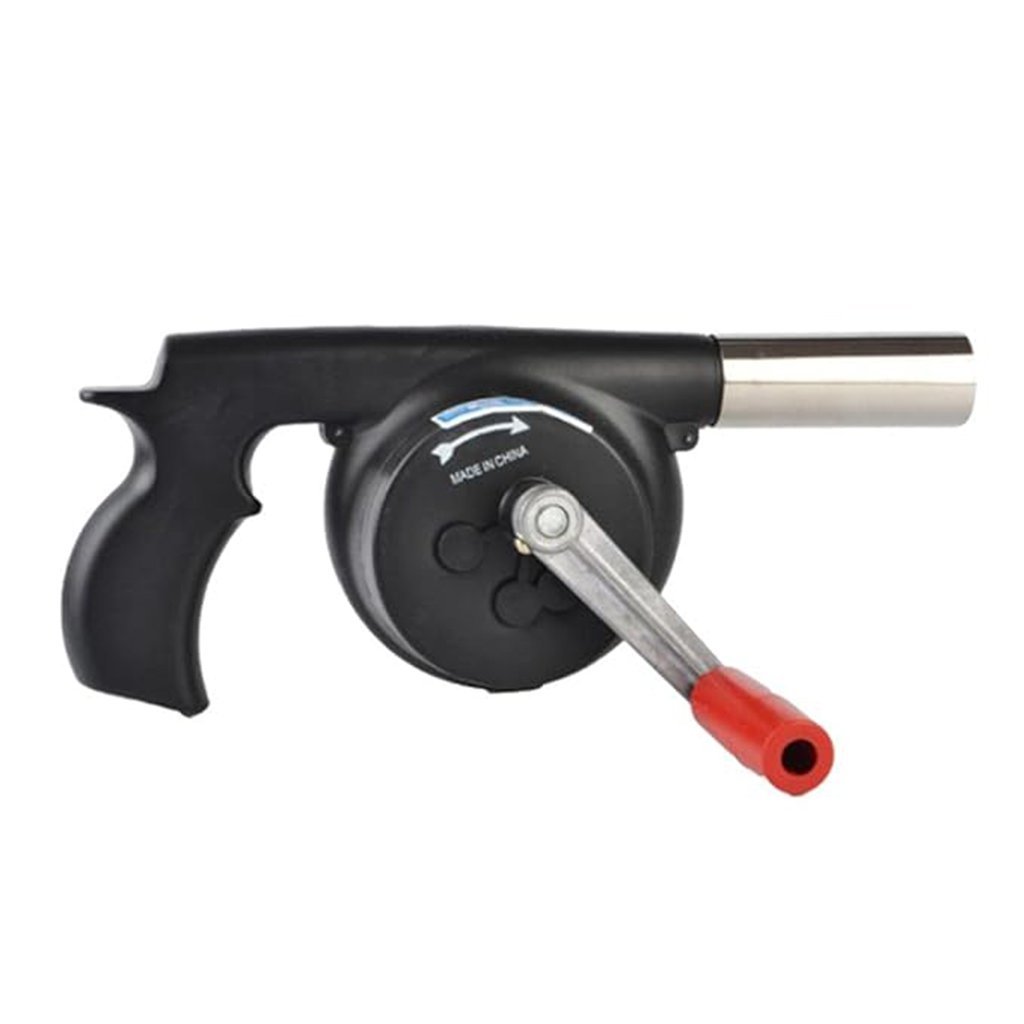 منفاخ هواء يدوي لشواية نار المخيم مع ذراع تدوير - Image 3