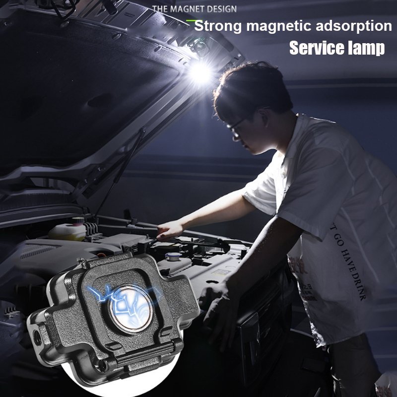 مصباح رأس مغناطيسي يعمل بتقنية COB+XPG ومنفذ من النوع - Image 4