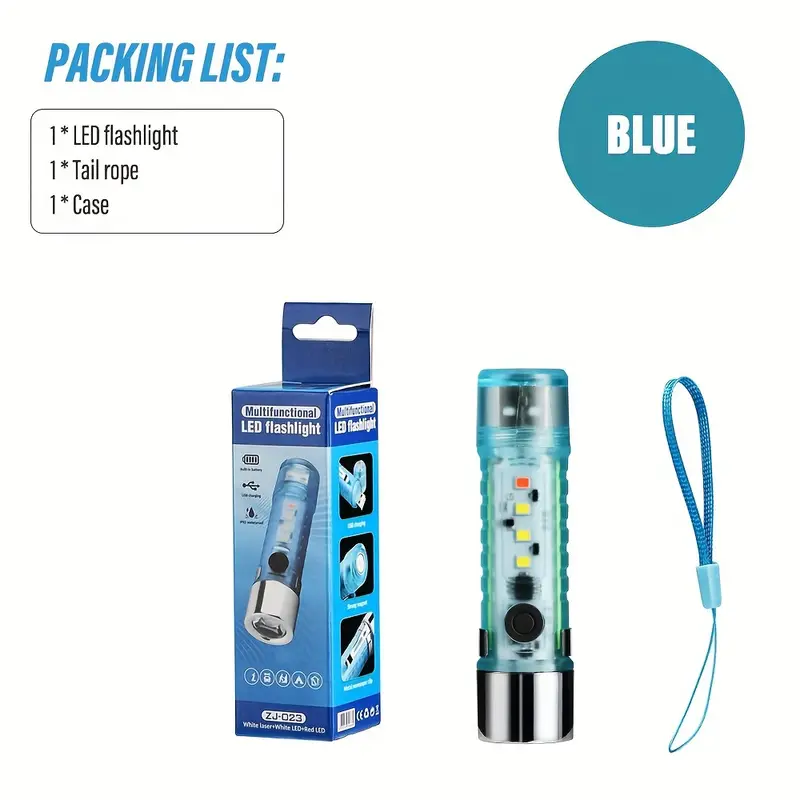 مصباح يدوي صغير فائق السطوع بتقنية مع مغناطيس - Image 3