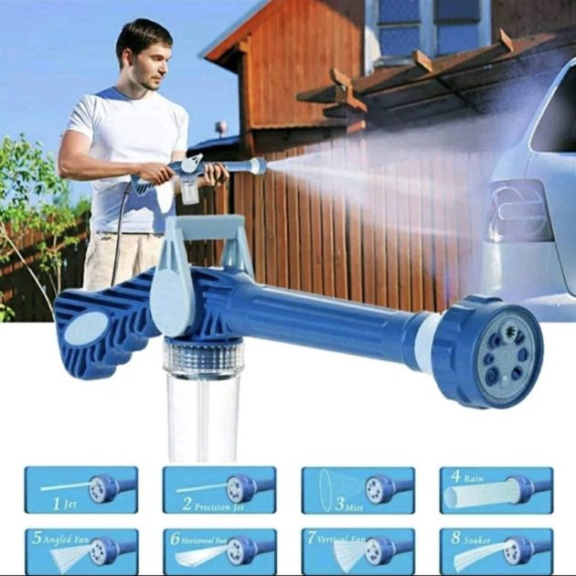 مسدس رش الماء لغسيل السيارات 8 في 1