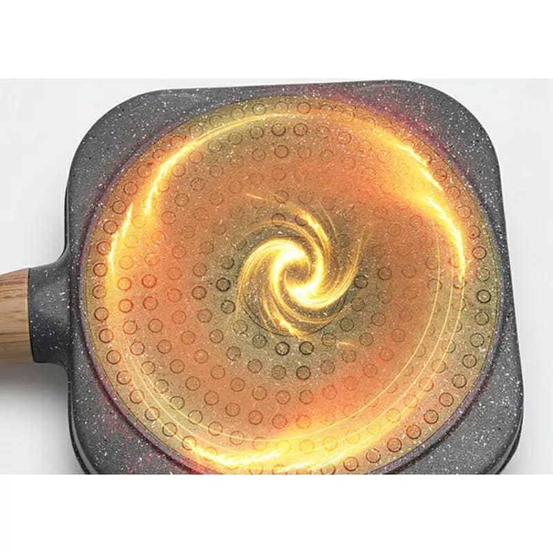 مقلاة ألومنيوم غير لاصقة للكريب والبيض بأربعة ثقوب - Image 4