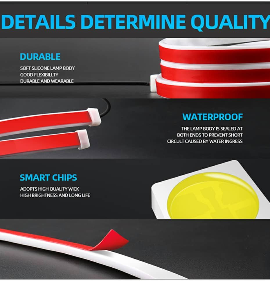 قطعتان من مصابيح التحذيرية لأبواب السيارة المضادة - Image 3