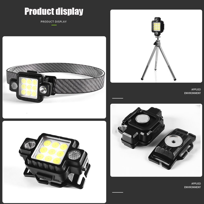 مصباح رأس مغناطيسي يعمل بتقنية COB+XPG ومنفذ من النوع - Image 5