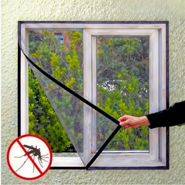 ناموسية نافذة مع مثبتات 1.4 × 1.2 متر