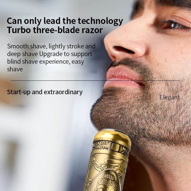 ماكينة حلاقة صغيرة مقاومة للماء وقابلة لإعادة الشحن - Image 6