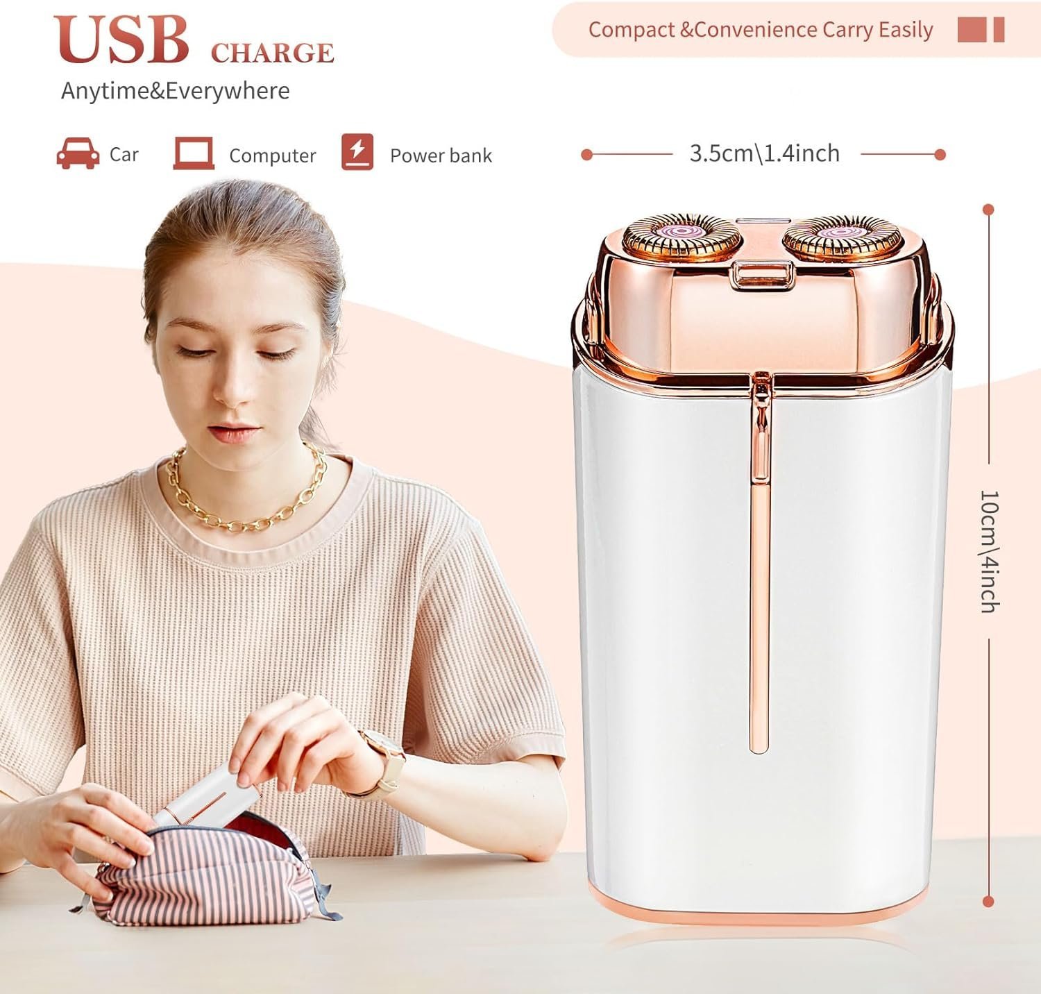 ماكينة حلاقة كهربائية مزدوجة للوجه خالية من العيوب مع - Image 3