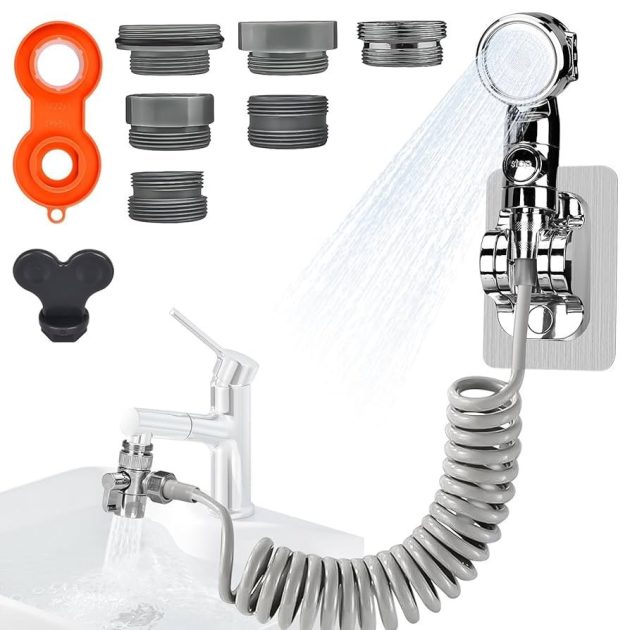 بخاخ حوض قابل للتعديل بثلاثة أوضاع تلسكوبي