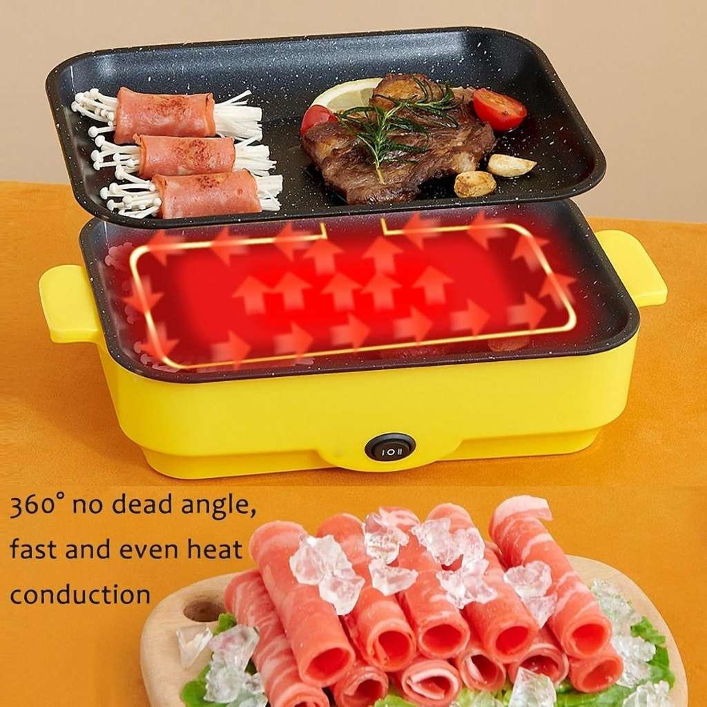 شواية كهربائية داخلية غير لاصقة مقاس 26 سم - Image 8