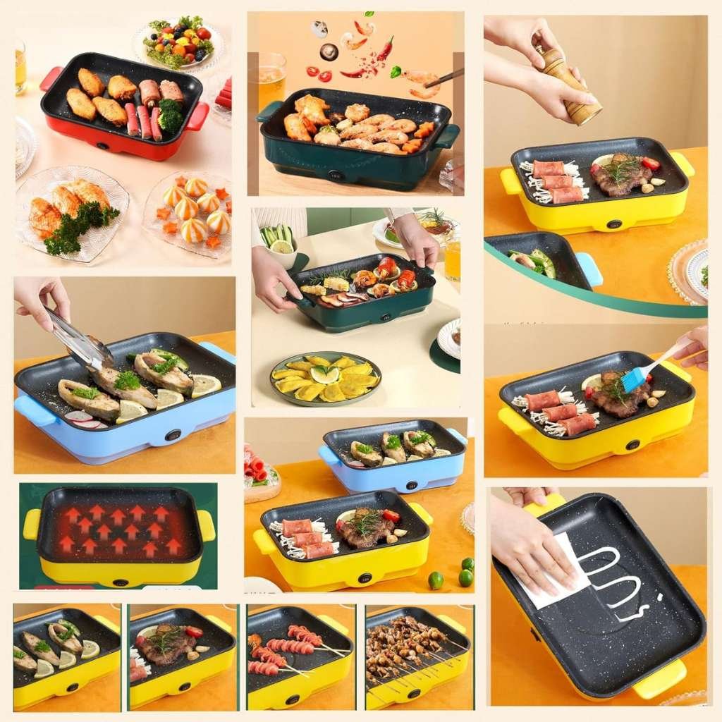 شواية كهربائية داخلية غير لاصقة مقاس 26 سم - Image 5