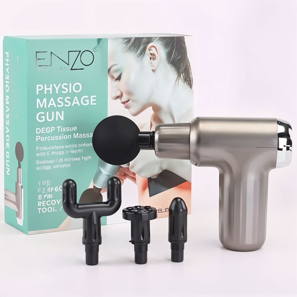 مسدس تدليك مزود بأربعة رؤوس تدليك - Image 8