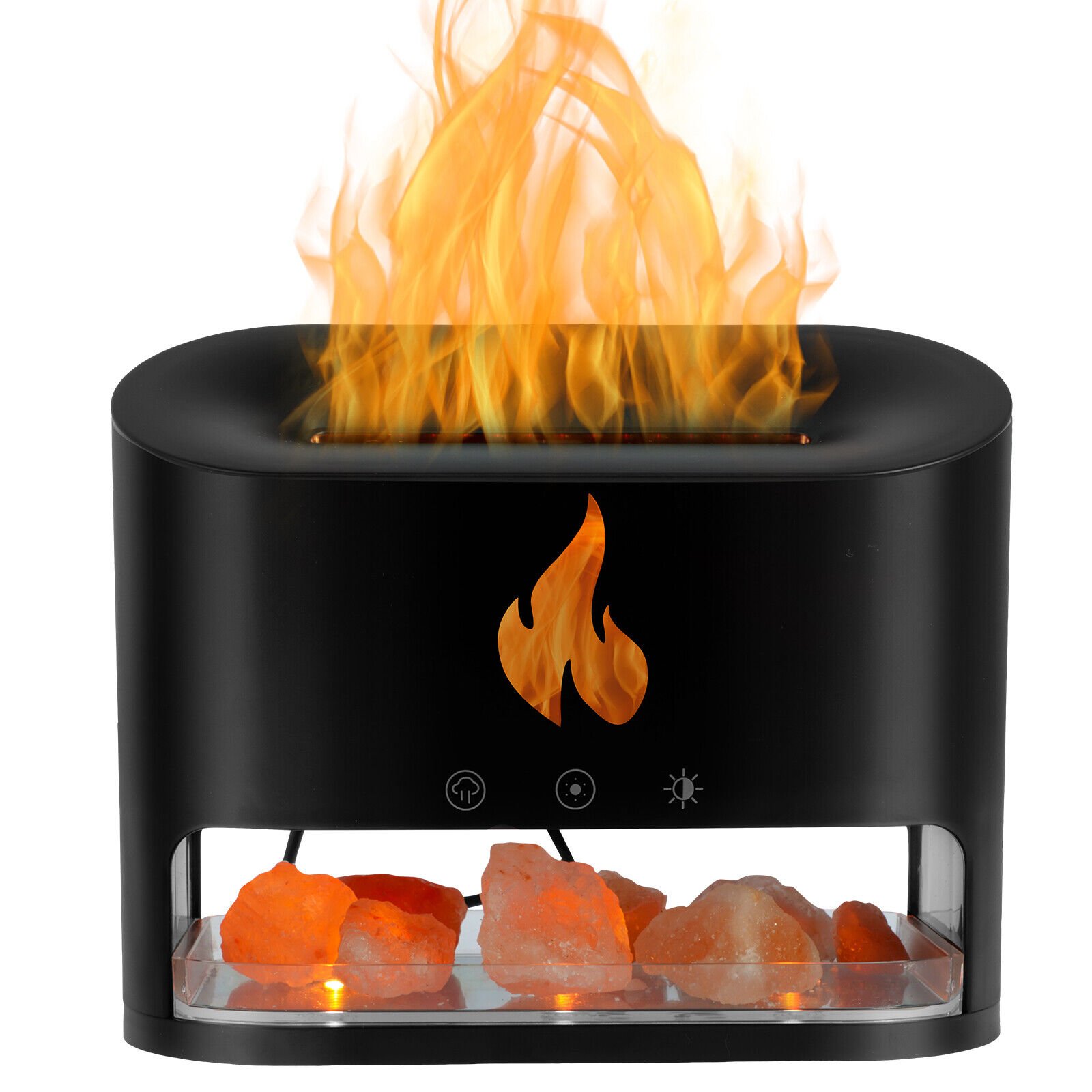 موزع للزيوت العطرية مع لهب وأحجار ملح كريستالية - Image 3