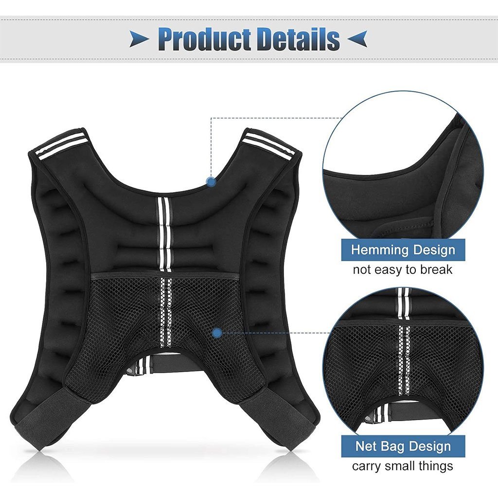 سترة تدريب قابلة للتعديل بوزن 5 كجم مع أحزمة - Image 6