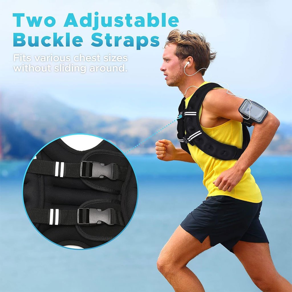 سترة تدريب قابلة للتعديل بوزن 5 كجم مع أحزمة - Image 5