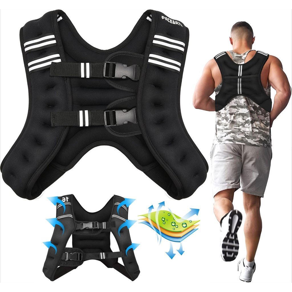 سترة تدريب قابلة للتعديل بوزن 5 كجم مع أحزمة