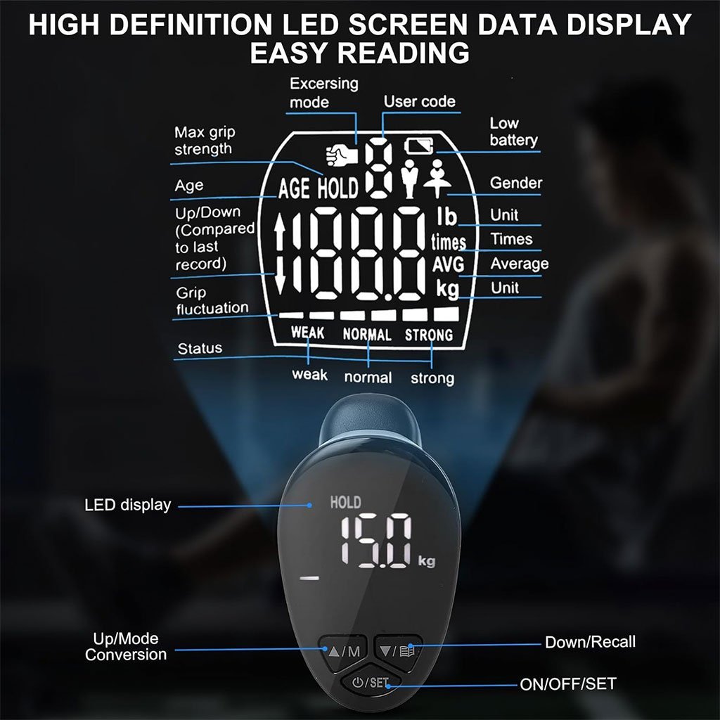جهاز تقوية المعصم الرقمي وجهاز اختبار قوة القبضة - Image 7
