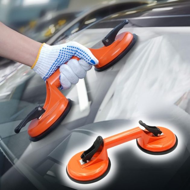 كوب شفط مزدوج المخالب للسيارة والبلاط والزجاج