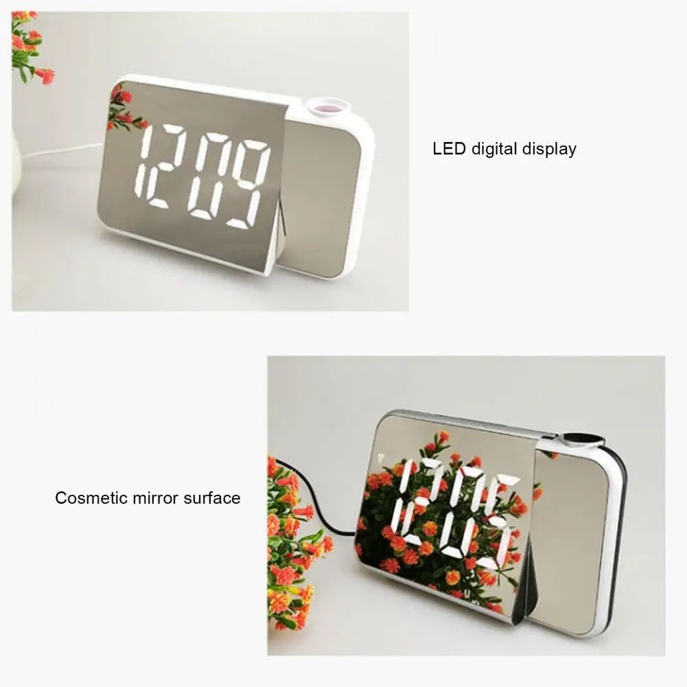 ساعة منبه رقمية ذكية مزودة بجهاز عرض بزاوية 180 - Image 5
