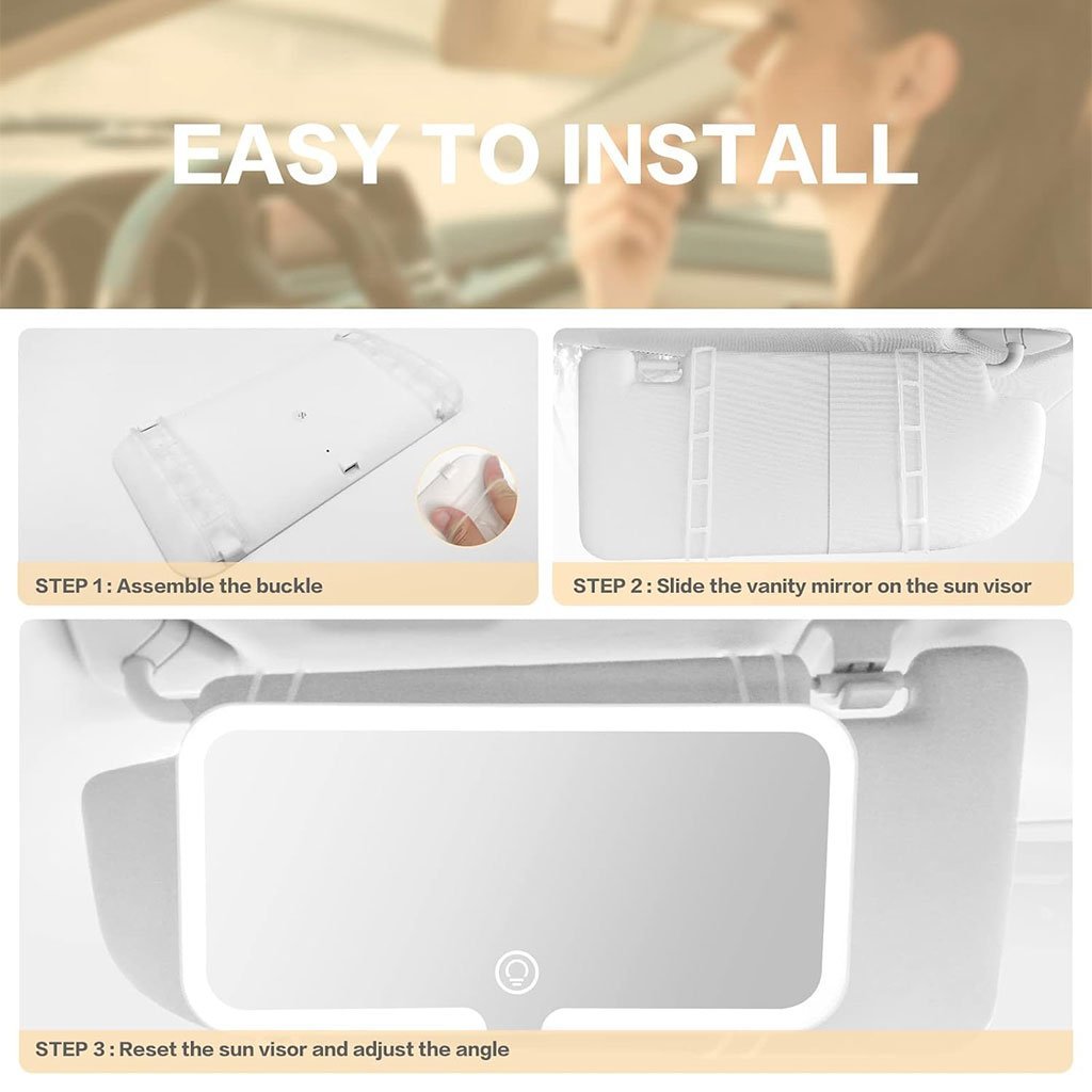 مرآة واقية من الشمس للسيارة بثلاث درجات حرارة لونية - Image 2