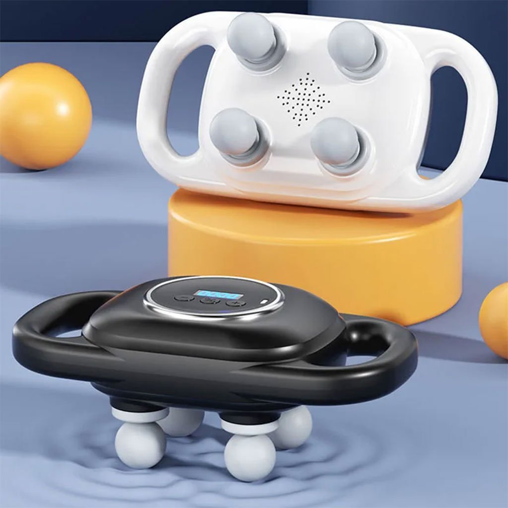 مسدس تدليك بالقرع بأربعة رؤوس مع 9 سرعات وأنماط - Image 2