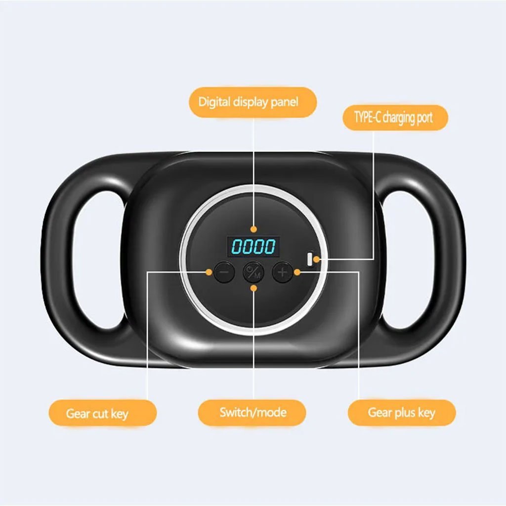 مسدس تدليك بالقرع بأربعة رؤوس مع 9 سرعات وأنماط - Image 6