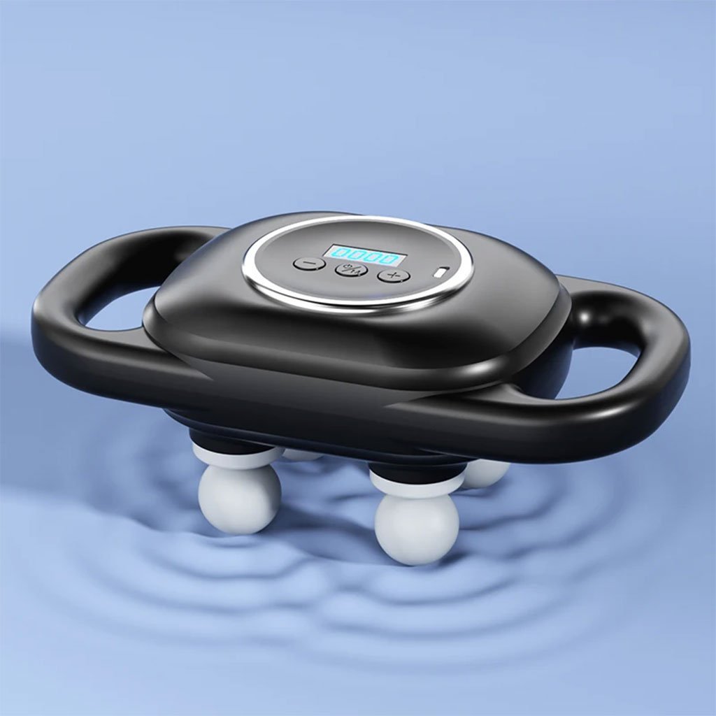 مسدس تدليك بالقرع بأربعة رؤوس مع 9 سرعات وأنماط - Image 4