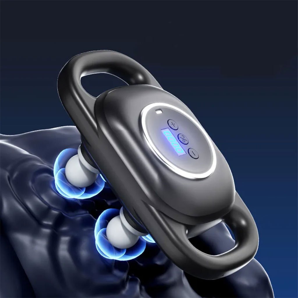 مسدس تدليك بالقرع بأربعة رؤوس مع 9 سرعات وأنماط - Image 3