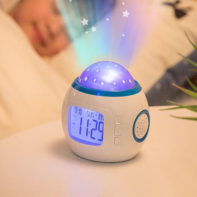 ساعة منبه رقمية مزودة بإسقاط النجوم - Image 2