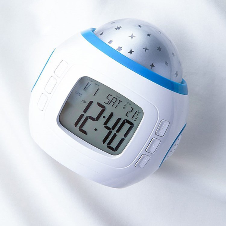 ساعة منبه رقمية مزودة بإسقاط النجوم - Image 3