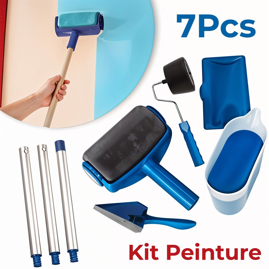 طقم بكرات طلاء جدران مكون من 7 قطع