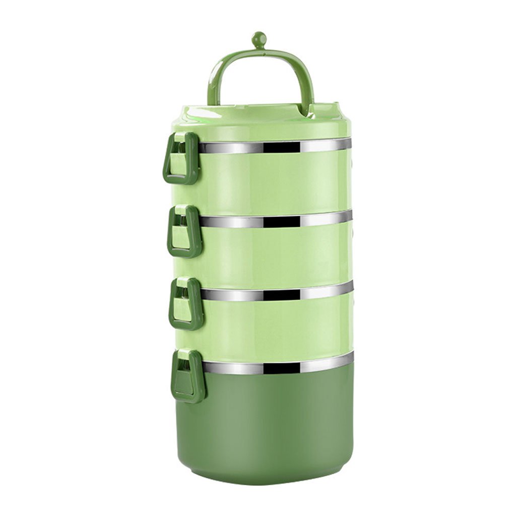 علبة غداء من الفولاذ المقاوم للصدأ بأربعة طبقات مع - Image 5