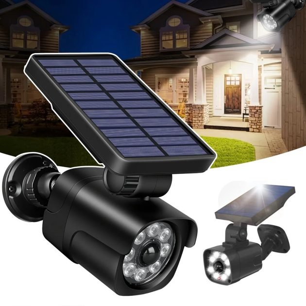 كشاف مثبت على الحائط يعمل بالطاقة الشمسية على شكل