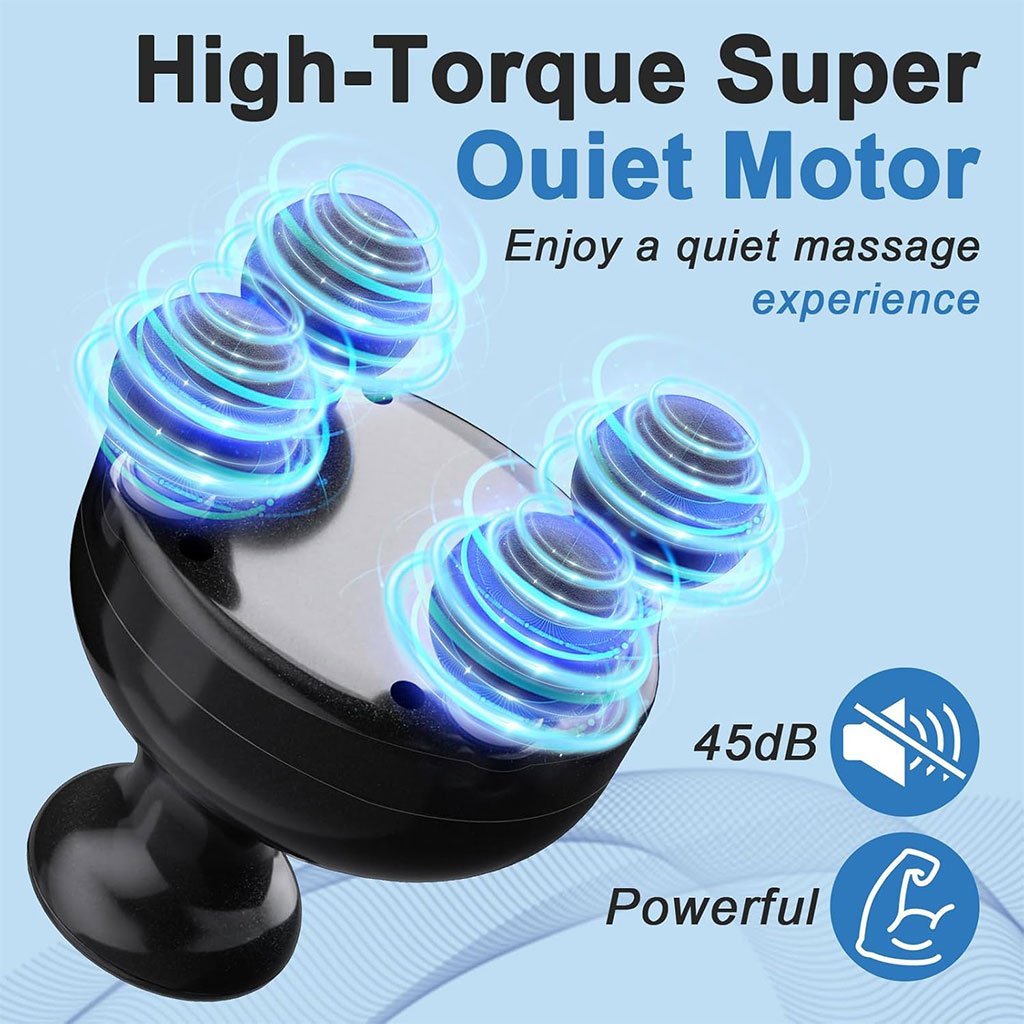 مسدس تدليك الأنسجة العميقة المحمول ذو 4 رؤوس - Image 7