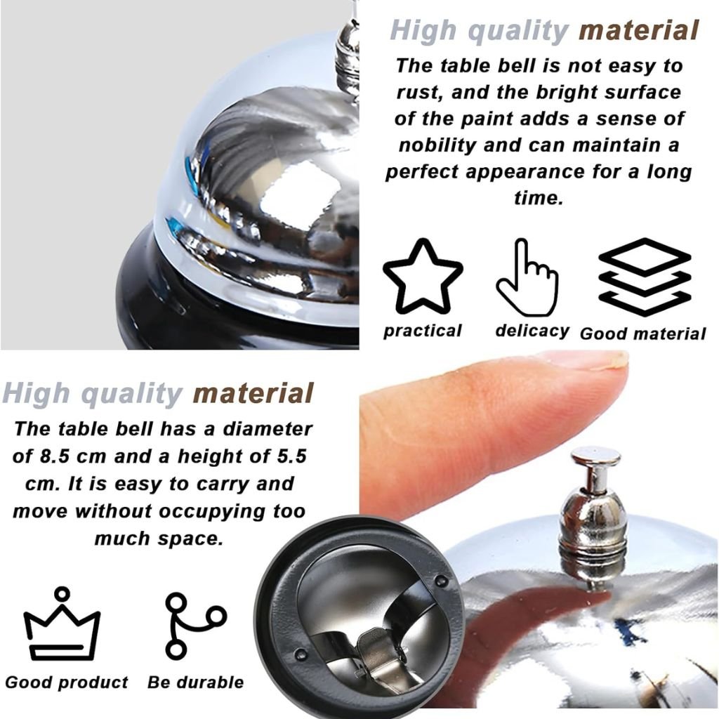 جرس باب معدني صغير مقاوم للصدأ للمكاتب - Image 7