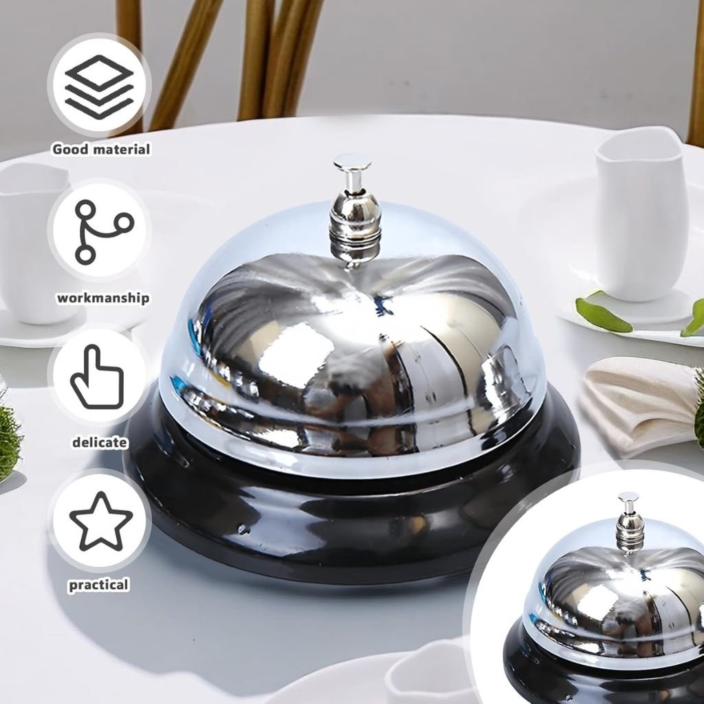 جرس باب معدني صغير مقاوم للصدأ للمكاتب - Image 3