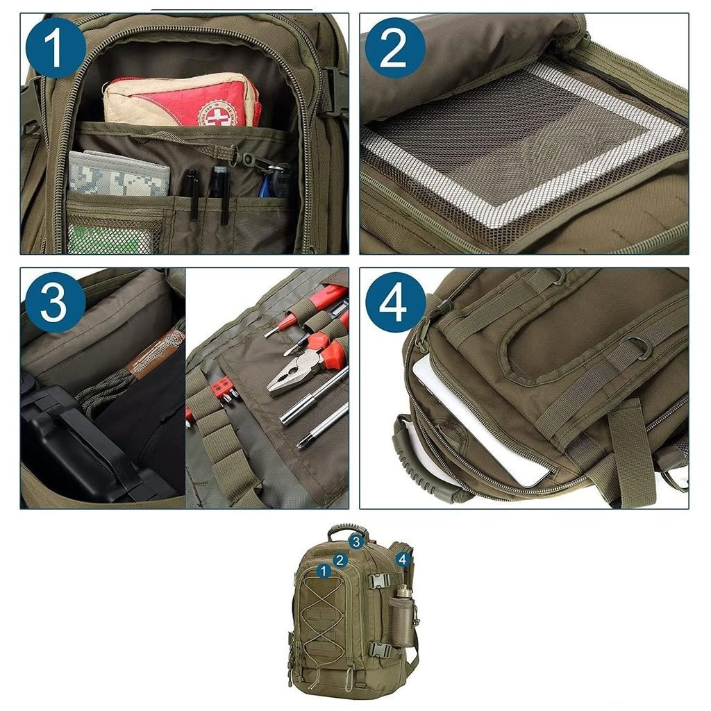 حقيبة ظهر كبيرة السعة 60 لترًا للمشي لمسافات طويلة - Image 6