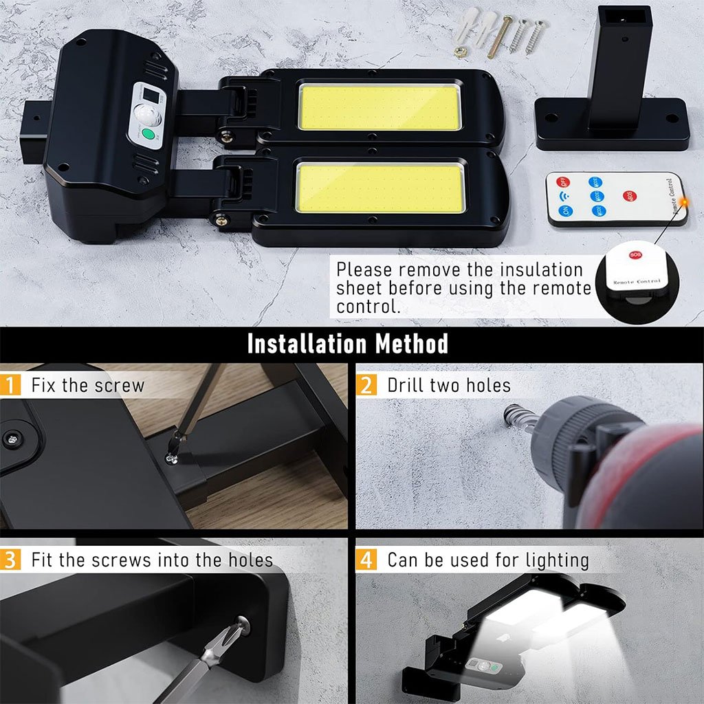 200 مصباح خارجي يعمل بالطاقة الشمسية للشوارع مع جهاز - Image 8