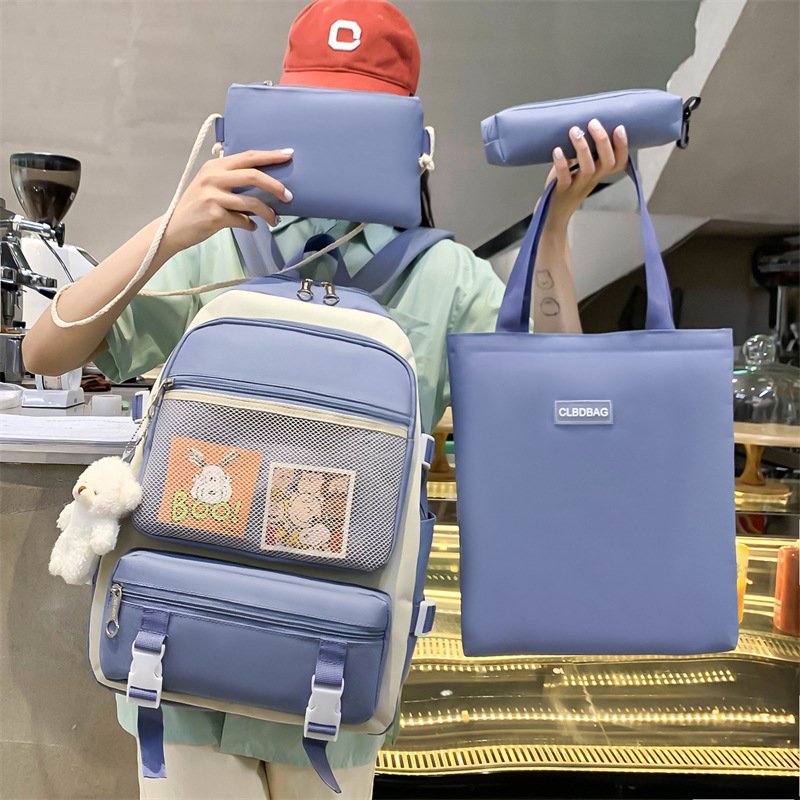 طقم حقائب مدرسية كاواي مكون من 4 قطع للمراهقين - Image 3