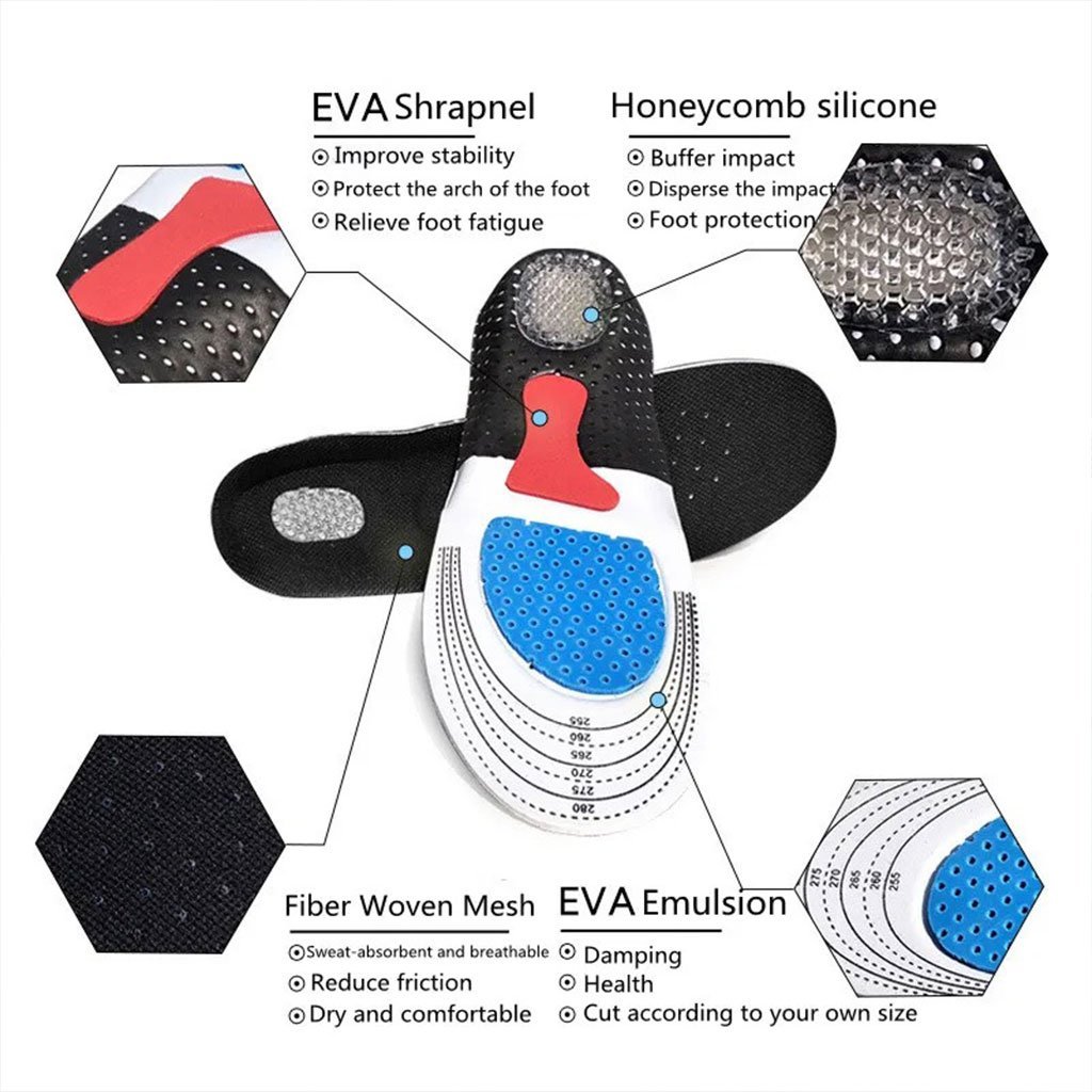 نعال داخلية جل تقويمية لامتصاص الصدمات وتخفيف آلام - Image 7