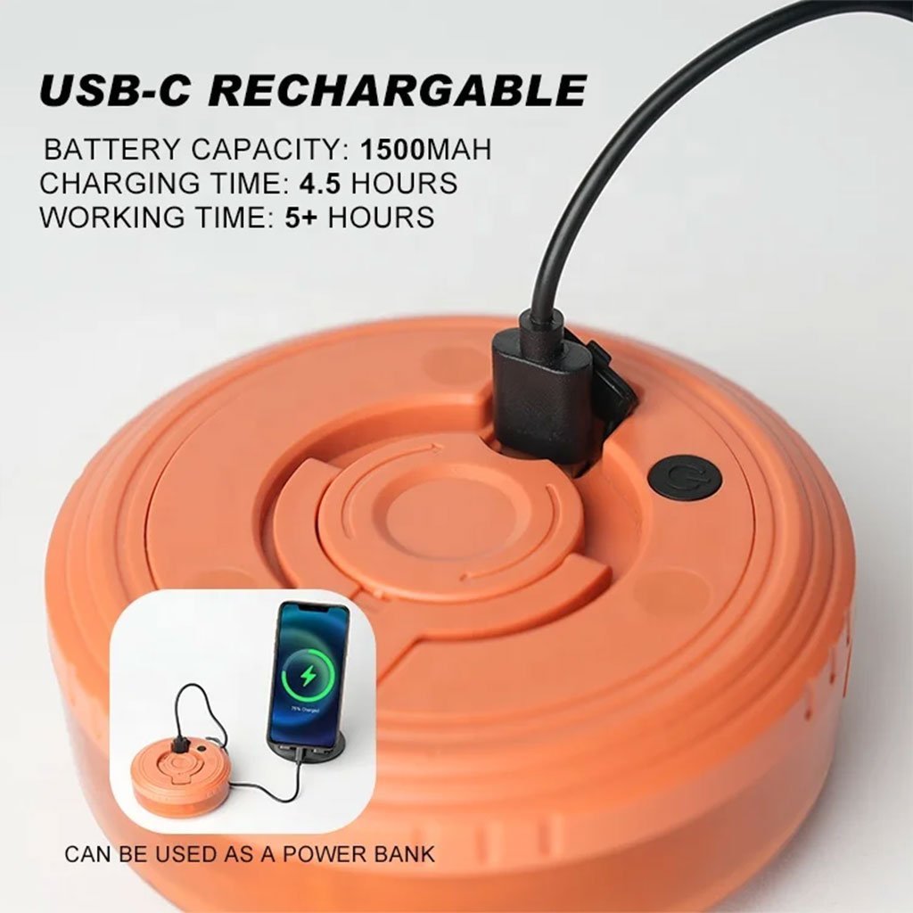 مصباح تخييم LED متعدد الوظائف مع شاحن - Image 5