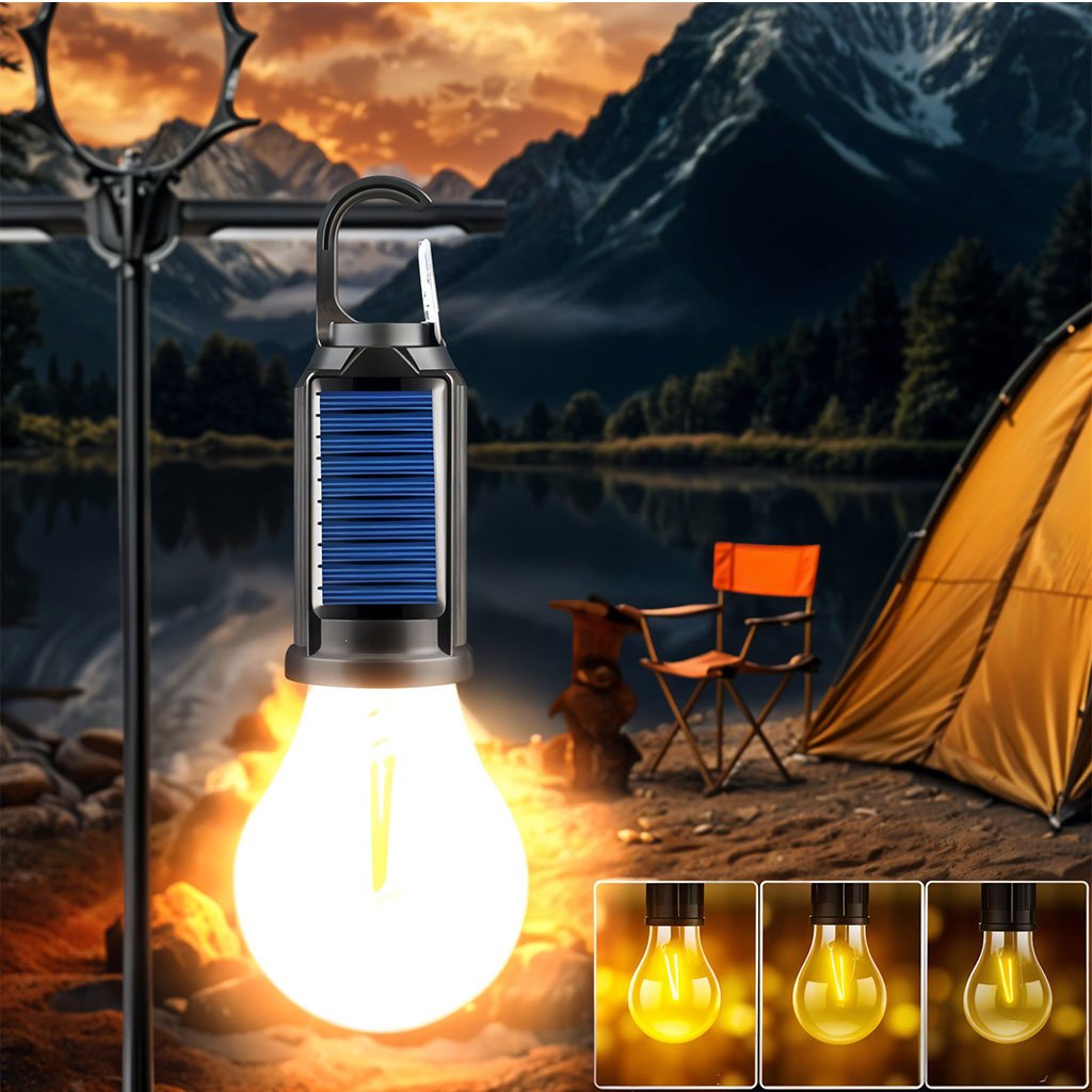 مصباح تخييم يعمل بالطاقة الشمسية مقاوم للماء وقابل - Image 3