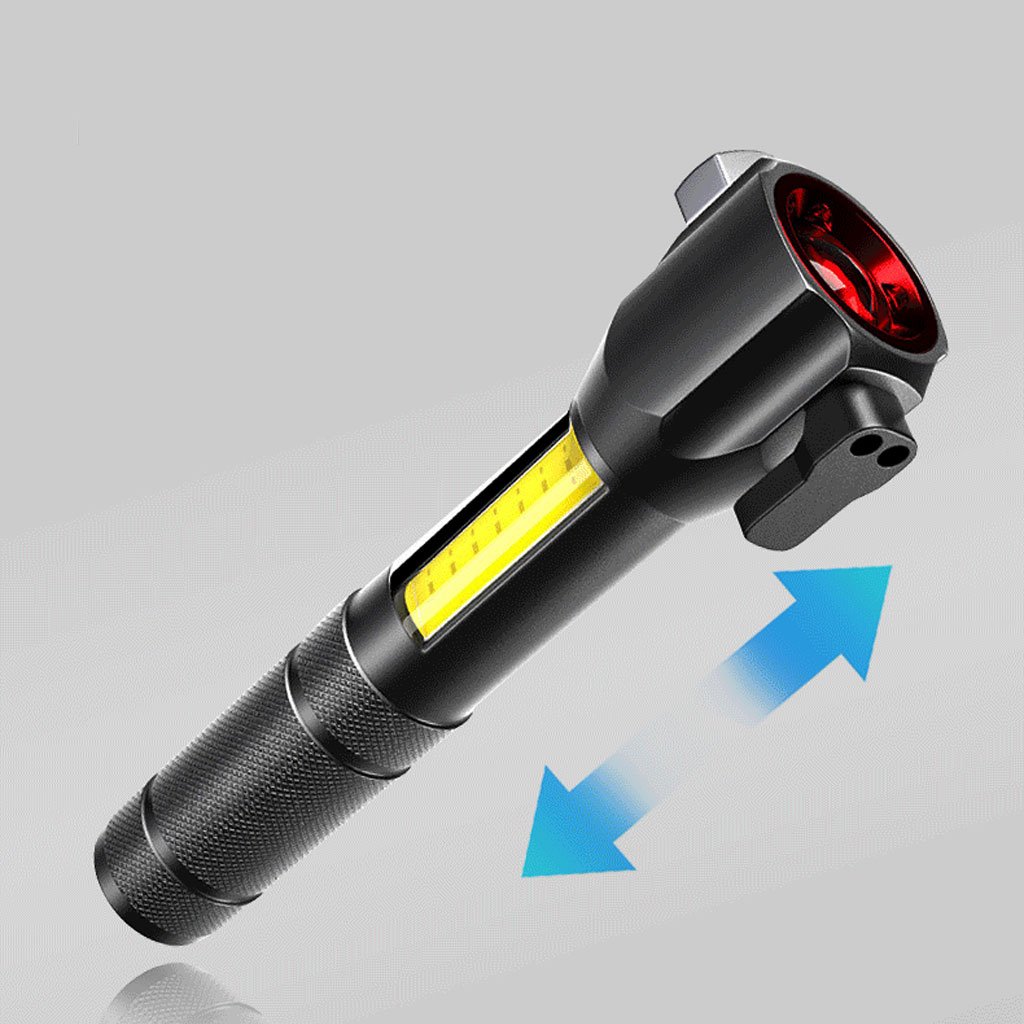 مصباح يدوي قابل لإعادة الشحن مزود بكسارة زجاج مدمجة - Image 3