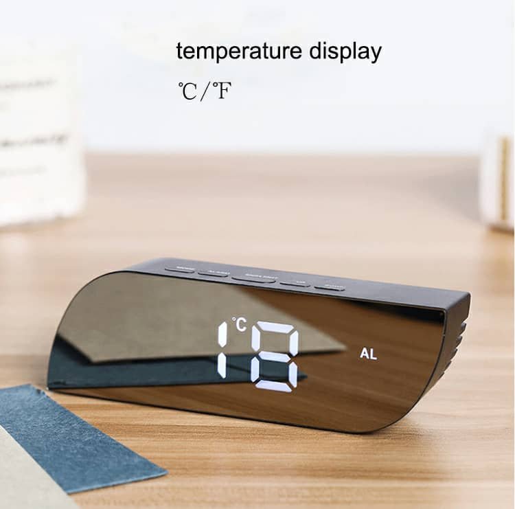 ساعة منبه رقمية ذكية مزودة بشاشة عرض رقمية عاكسة - Image 2