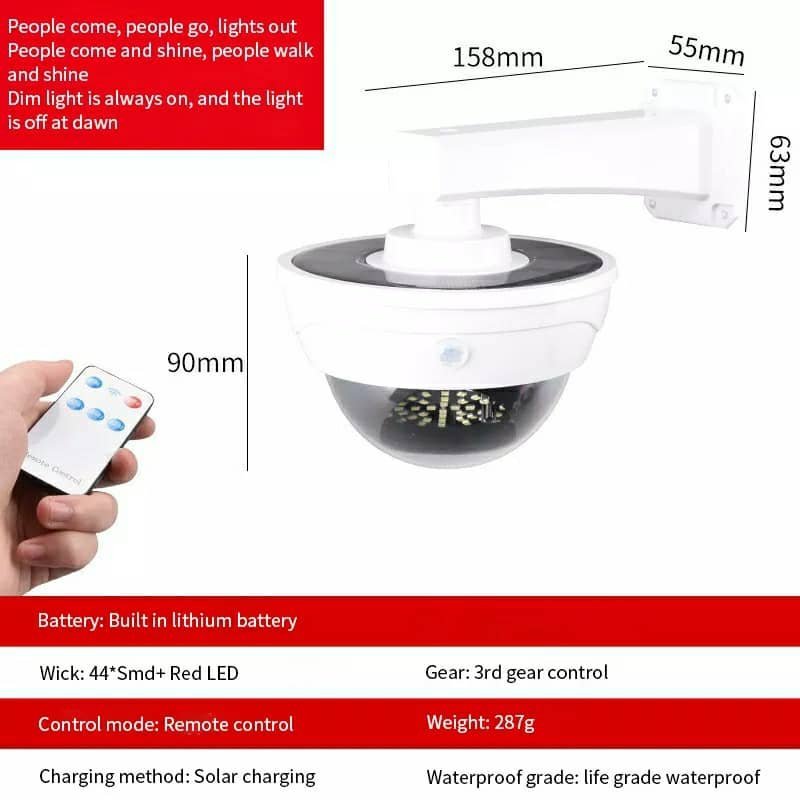 مصباح أمان خارجي يعمل بالطاقة الشمسية مزود بمستشعر حركة - Image 5