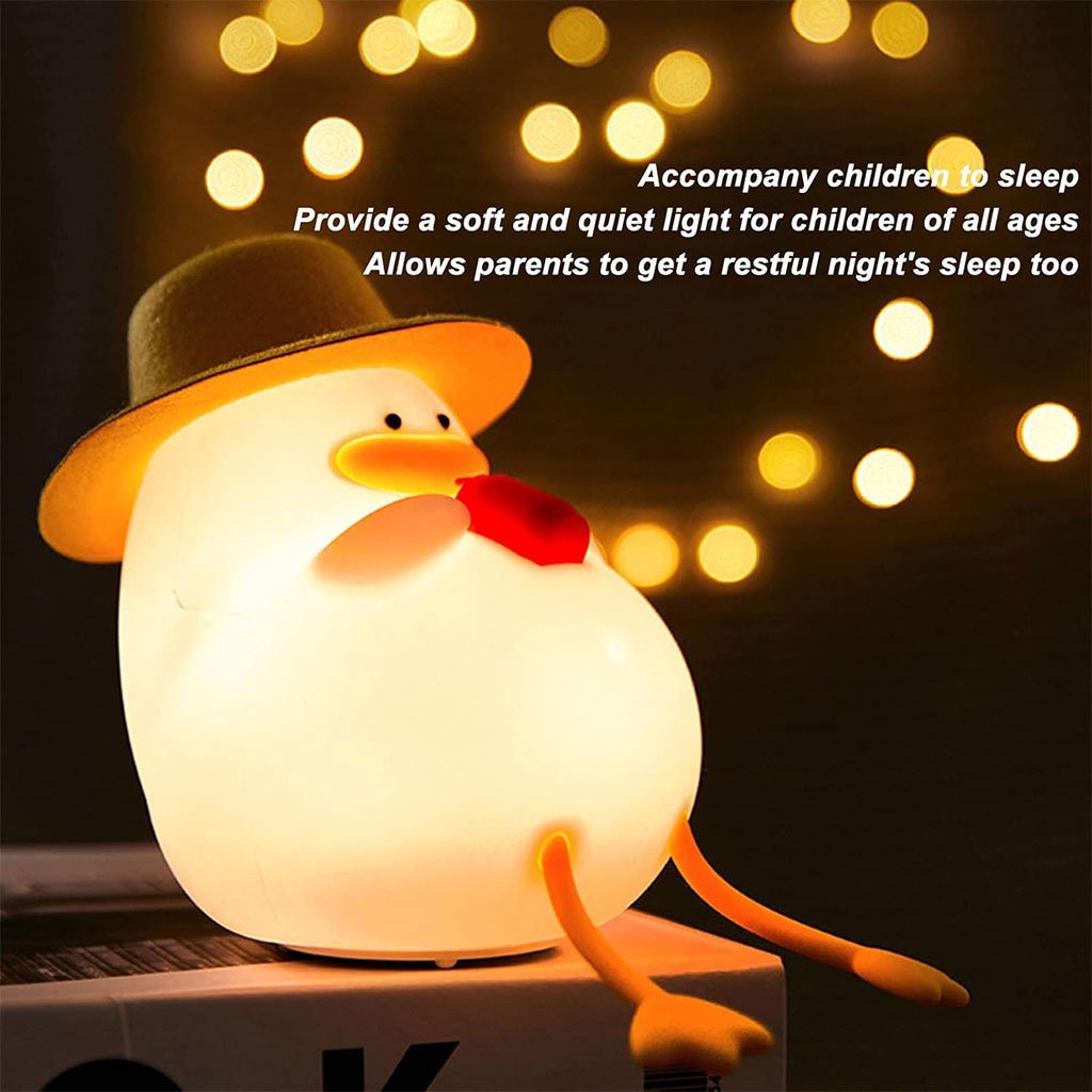 مصباح ليلي قابل لإعادة الشحن على شكل بطة مصنوع - Image 3