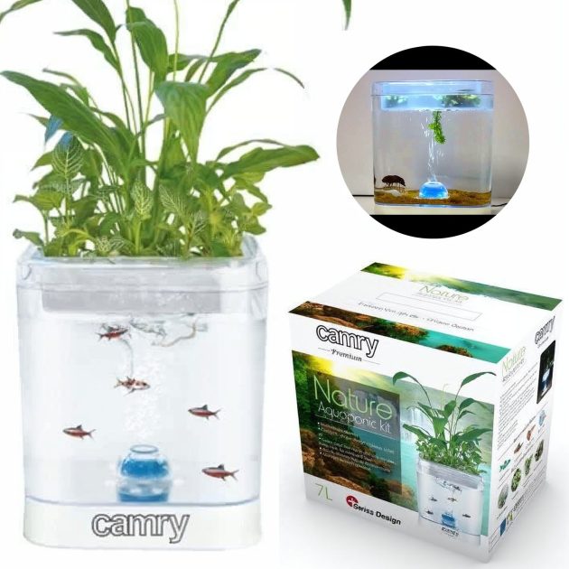 طقم حوض أسماك كامري مع إضاءة