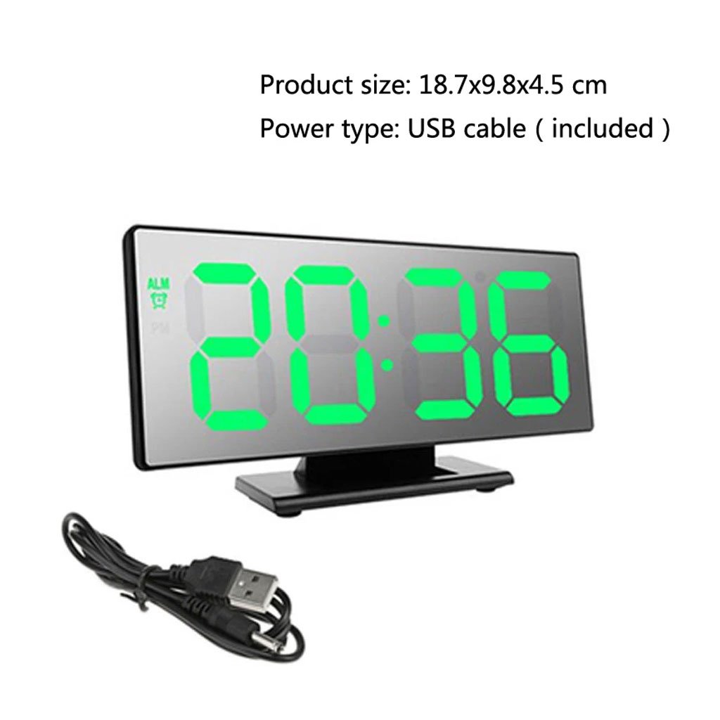 مقياس حرارة إلكتروني مكتبي وساعة منبه مع ضوء DS3621L2 - Image 5